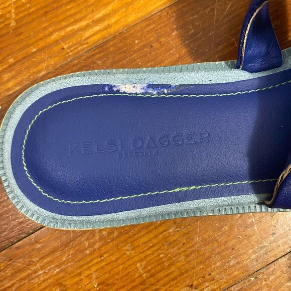 Kelsi Dagger Women’s Size 9 Brooklyn Rogan Sandals Blue Slingback Flats Suede - Picture 8 of 10